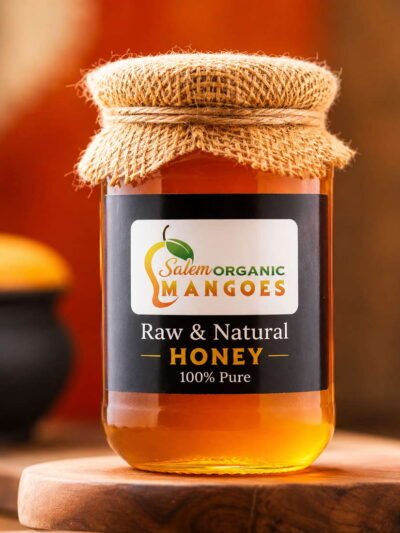 Salem Organic Mangoes Raw & Natural Honey jar, 100% pure